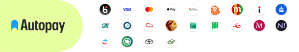 Dostępne metody płatności: BLIK, karty Visa i Mastercard oraz szybki przelew online z banków obsługiwanych przez Autopay
